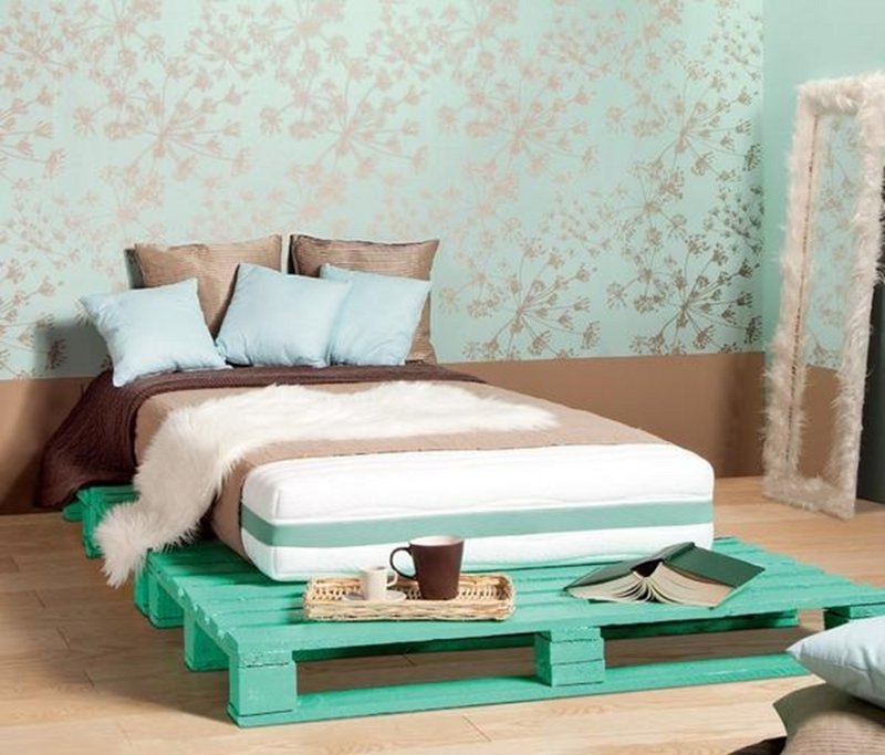 decoracion con palets cama