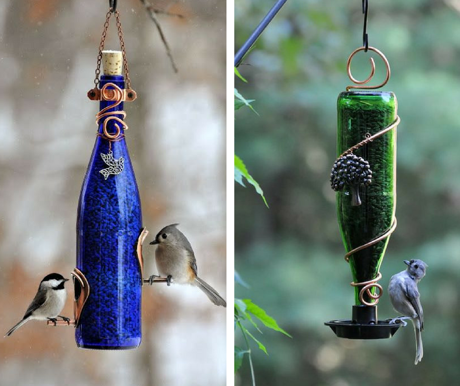 Alimentador para pájaros con botella de cristal - La Tienda Home